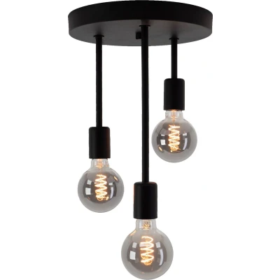 Afbeelding van plafondlamp 3 lichts Wilmcote Zwart Staal EGLO