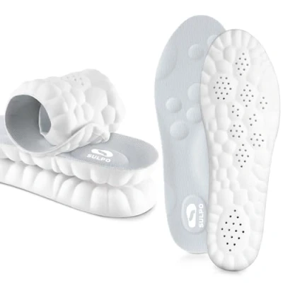 Afbeelding van SULPO SPORT Orthopedische inlegzolen, sportschoenen, werk en vrije tijd, schoenzolen, comfortabel, dempend, schokabsorberend ademend, grijs.