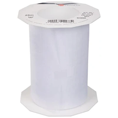 Afbeelding van C.E. Pattberg SHEER organza lint, glinsterend, zijdeachtig, rol van 25 m, breedte 112 mm, decoratieve en knutselaccessoires, decoratielint voor geschenken feesttafel