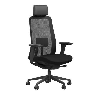 Afbeelding van Axion Ergonomische Bureaustoel met Mesh Zwart en Hoofdsteun