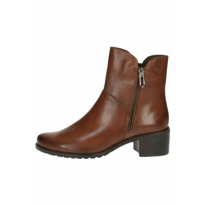 Afbeelding van Caprice Korte laarzen, Dames, Maat: 40.5, Cognac nappa Leer en textiel