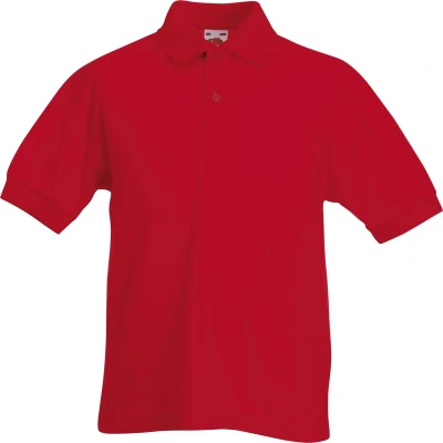 Afbeelding van Fruit of the Loom Kinderen/Kinderen Unisex 65/35 Pique Polo Shirt (Rood)