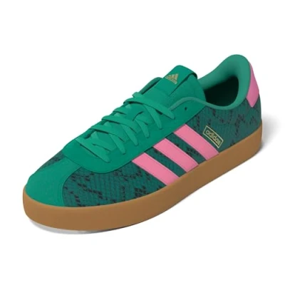 Afbeelding van adidas VL COURT 3.0 SHOES Damesschoenen, Korte Groen/Bliss Roze/Goud Met, 38 2/3 EU