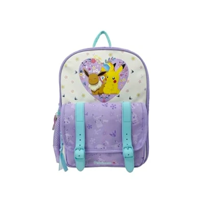 Afbeelding van Pokémon rugzak Pikachu &amp; Eevee 2 vakken Premium 30cm Flower collection Kleine