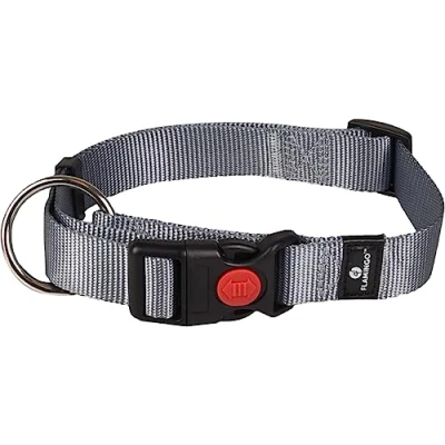 Afbeelding van Hond Halsband Ziggi Grijs L 45 65cm 25mm