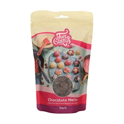 Afbeelding van FunCakes Chocolade Melts Puur 350g Smeltchocolade