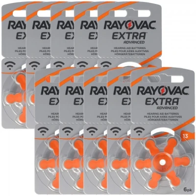 Afbeelding van 60 hoortoestelbatterijen Varta HA13, IEC PR48, 4606 945 406, Acoustic Rayovac