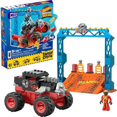Afbeelding van Hot Wheels Mega Smash n Crash Bottenschudder Pletbaan Bouwset, 151dlg.