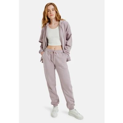 Afbeelding van Roxy Stoked Brushed Hoodie Sweater met rits, Dames, Maat: Large, Purple