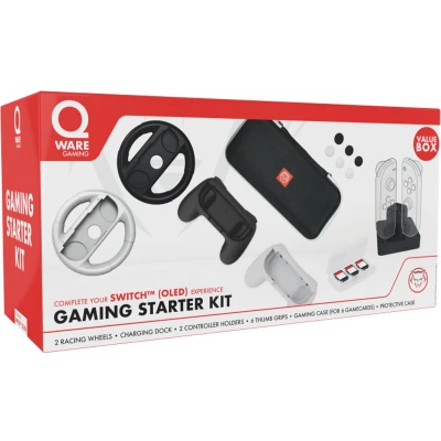 Afbeelding van Qware Switch Gaming Starter Kit Zwart/wit
