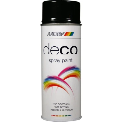 Afbeelding van Motip Deco lakspray hoogglans 0,4l diep zwart