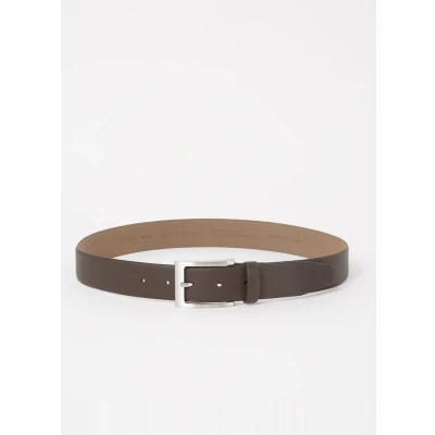 Afbeelding van HUGO BOSS heren Barnabie riem van leer in de kleur Donkerbruin, maat: 85 cm