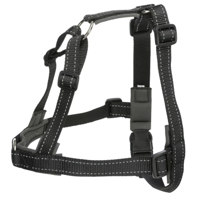 Afbeelding van Trixie Lead&#039;N&#039;Walk Soft Tuig Zwart Hondenharnas 55 90/25 cm