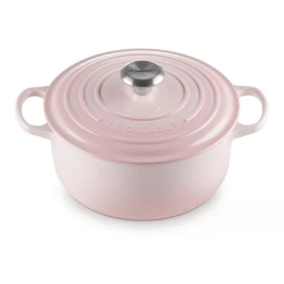 Image de LeCreuset Rôti / Faitout Signature ronde Coquillage Rose 24cm 4,2l
