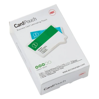Image de GBC pochettes à plastifier CardPouch pour Cartes de visites, 250 microns, 60x90mm, pqt 100