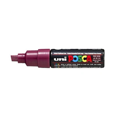 Afbeelding van Uni Ball Posca Marker met beitelpunt, groot, wijnrood