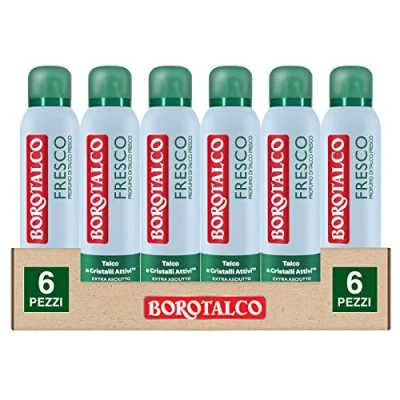 Afbeelding van 6 x 150 ml verse talkgeur met extra droge talkpoeder