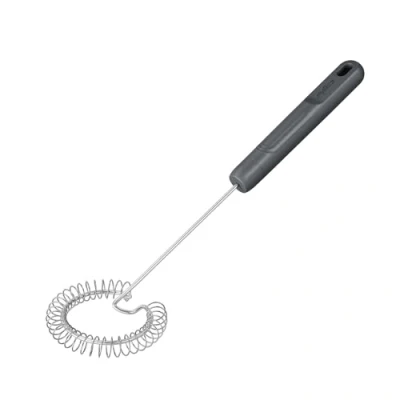 Afbeelding van Zyliss E980242 Duurzame sausgarde van tarwestro/roestvrij staal, spiraalgarde voor saus, eieren, melk, beluga grijs, 30 cm x 9 cm, vaatwasmachinebestendig, 5 jaar garantie
