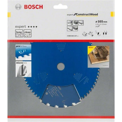 Image de BOSCH 2608644137 lame de scie circulaire Expert for Construct Wood, 165 x 20 2 mm, 24T