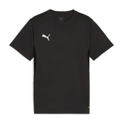 Afbeelding van PUMA teamGOAL Jersey Jr Jongens sportshirt Black White Flat Dark Gray Maat 128