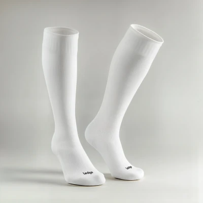Afbeelding van Ledge socks compressiesokken voor vermoeide benen 18 25 mmHg comfort &amp; ondersteuning ademend katoen tegen zwelling spiervermoeidheid maat 36 41 Wit
