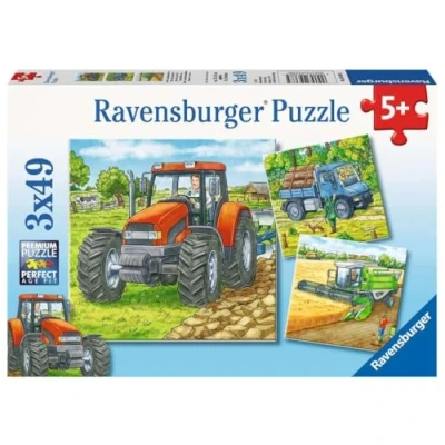 Image de Ravensburger Puzzle 3 x 49 pièces Machines agricoles
