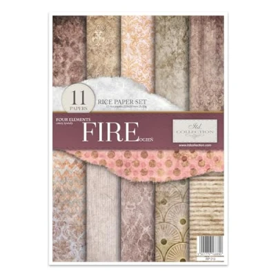 Afbeelding van ITD Collection RP013 rijstpapier Four Elements vuur, 29,7 x 21 cm