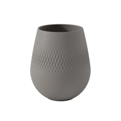 Afbeelding van Villeroy &amp; Boch Lave Carre Vaas 14 Cm Lichtgrijs