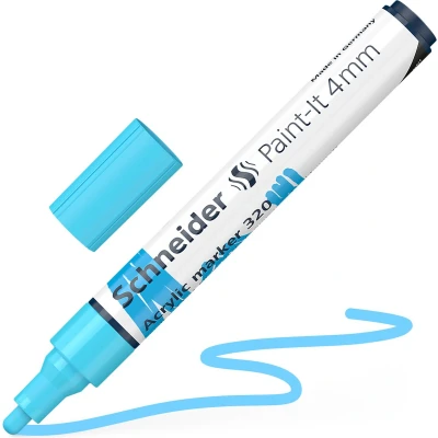 Afbeelding van Schneider acrylmarker Paint it 320 4mm pastel blauw S 120230