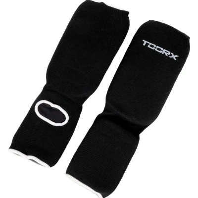 Afbeelding van Toorx Fitness Scheenbeschermers Kickboksen Vechtsport met Voetbescherming Elastisch Maat L