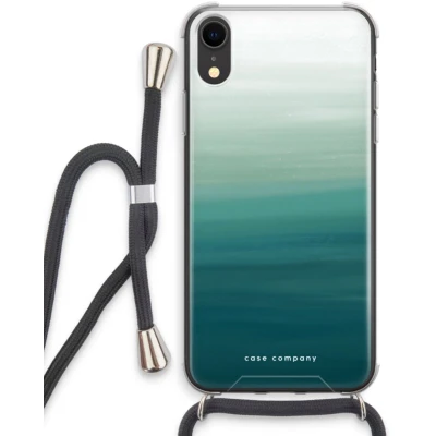 Afbeelding van Case Company® hoesje met Koord geschikt voor iPhone XR Ocean Telefoonhoesje Zwart Extra Bescherming aan alle Kanten en Over de Schermrand