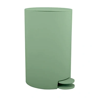 Afbeelding van MSV Prullenbak/pedaalemmer kunststof groen 3L klein model 15 x 27 cm Badkamer/toilet