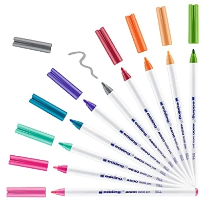 Afbeelding van edding 4600 textielpen set assort 10ST 1 mm / 4 4600099