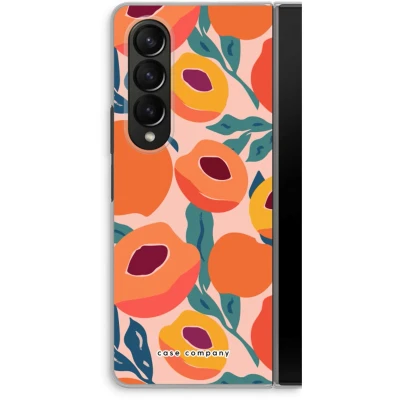 Afbeelding van Case Company® hoesje geschikt voor Samsung Galaxy Z Fold4 Perzik Soft Cover Telefoonhoesje Bescherming aan alle Kanten en Schermrand