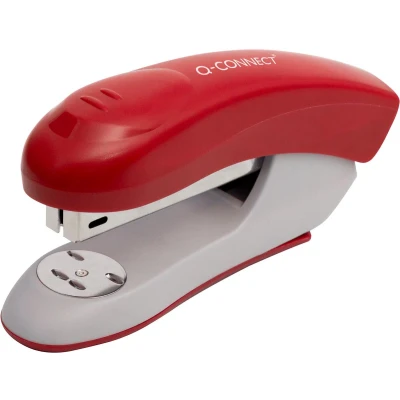 Afbeelding van Q CONNECT nietmachine, kunststof, half strip, 20 blad, rood