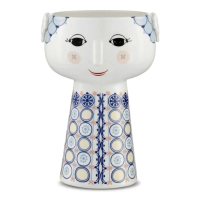 Afbeelding van Bjorn Wiinblad Eva vaas H18.5cm D12.5cm blauw