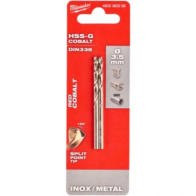 Afbeelding van MILWAUKEE 4932363256 HSS G Cobalt metaalboor DIN 338 3,5x70mm (2 st.)