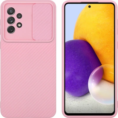 Afbeelding van Cadorabo Hoesje geschikt voor Samsung Galaxy A72 4G / 5G in Bonbon Roze Beschermhoes van flexibel TPU silicone Case Cover en met camerabescherming
