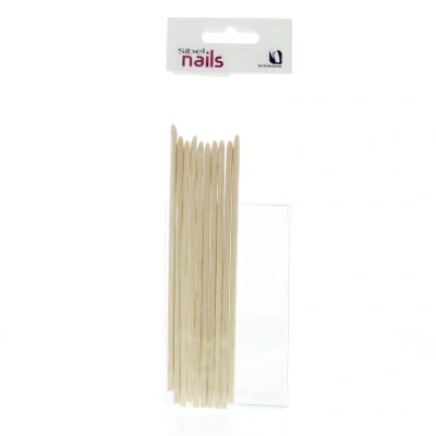 Afbeelding van Sibel Nails Tools Houten Manicurestokjes 15cm Accessoire 10stuks