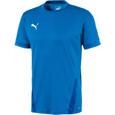 Afbeelding van Puma Teamgoal Tshirt print, Heren, Maat: Small, Electric blue lemonade/team power