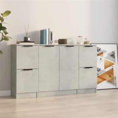 Afbeelding van vidaXL Dressoirs 3 st bewerkt hout betongrijs