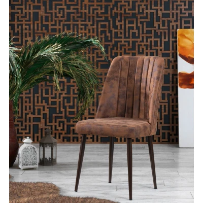 Afbeelding van Swiss Homes Eetkamerstoelen Set van 4 Beige / Zwart