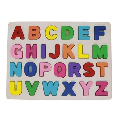 Afbeelding van KanCai Alfabet houten puzzel ABC letters leren educatief speelgoed voor peuters en kinderen (alfabetpuzzel)