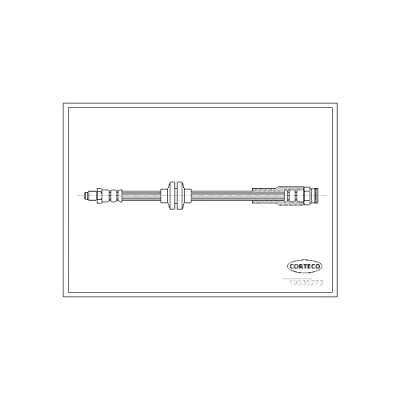 Afbeelding van CORTECO 19035273 Remslang Achteras links 435 M10X1 FIAT: Ducato III Van