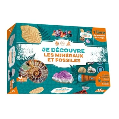 Afbeelding van JE DECOUVRE LES MINERAUX ET FOSSILES (COFFRET + ACCESSOIRES)