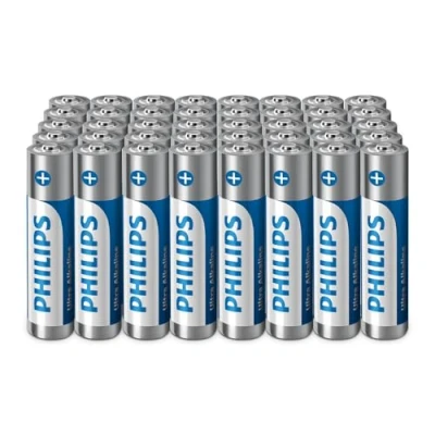 Afbeelding van Philips Ultra AAA alkalinebatterijen, 40 stuks, betrouwbaar voor afstandsbedieningen, speelgoed en kleine gadgets
