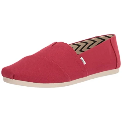 Afbeelding van TOMS Alpargata platte mocassins van gerecycled katoen voor heren, Rood