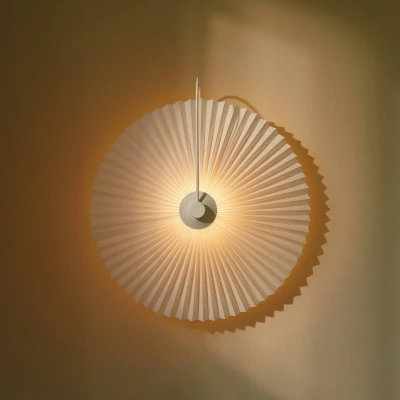 Afbeelding van Nordlux Nadia wandlamp geplisseerde kap E27 wit