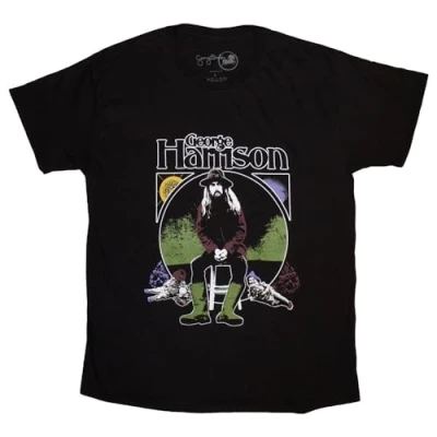 Afbeelding van George Harrison Sun &amp; Moon Heren T shirt M Zwart