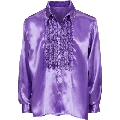 Afbeelding van Party Blouse Ruches Paars Pieter Maat XXL